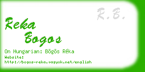 reka bogos business card